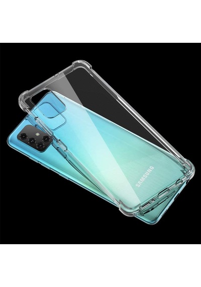 Galaxy A71 Köşeleri Airbagli Ultra Koruma Şeffaf Zırh Kılıf