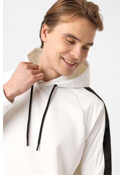 Backandbond Regular Fit Kapüşonlu Sweatshirt Beyaz