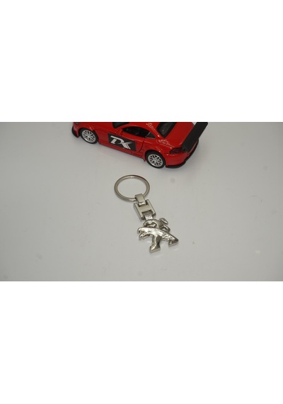 Peugeot Uyumlu Lion Aslan Logo Çift Yön Krom Metal Stil Anahtarlık