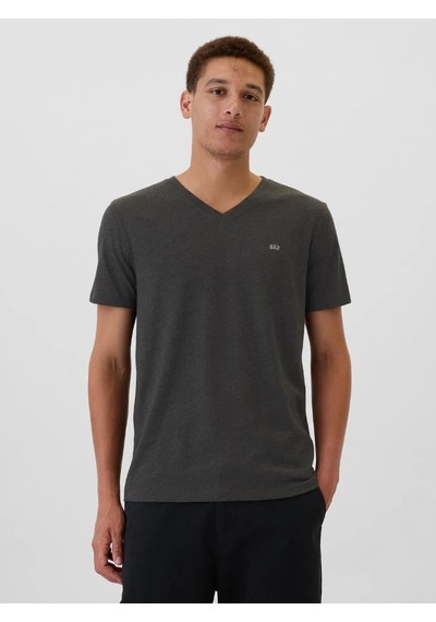 Gap V-frch Everyday Soft Micro Logo Vee 502020000 Kısa Kol Tişört Erkek T-shirt Gri