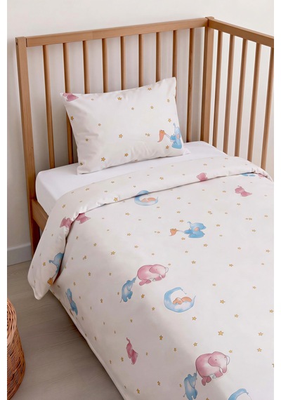 Sleep Time %100 Pamuklu Bebek Nevresim Seti Çok Renkli