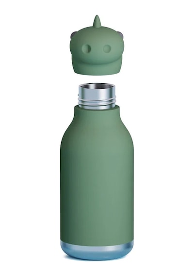 Asobu Bestie Bottle - Dinosaur Yalıtımlı Paslanmaz Çelik Su Şişesi, Pipetli, 460ml Çok Renkli
