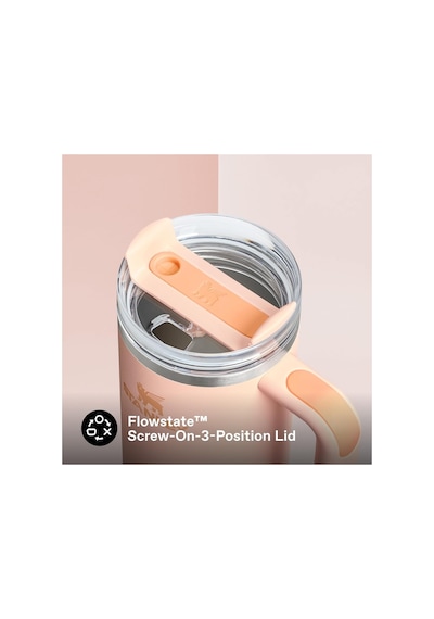 Quencher H2.o Flowstate Tumbler Pipetli Termos 0,89 Lt Pastel Turuncu Pastel Turuncu