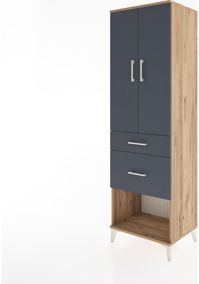 Hyperion Dolap 3 Raflı 2 Çekmeceli 2 Kapaklı 60x44x195 Çam-an... Çam