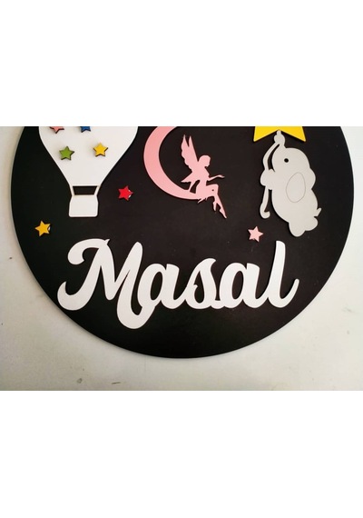 Çocuk Odası Kapı&duvar Süsü Gece Temalı Kişiye Özel