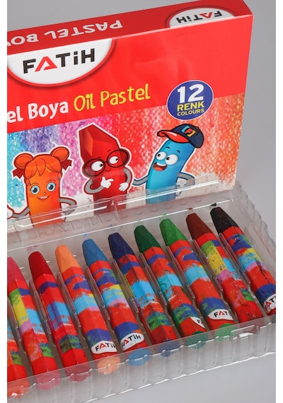 Dekomus İle Orjınal Fatih 12 Renkli Pastel Boya