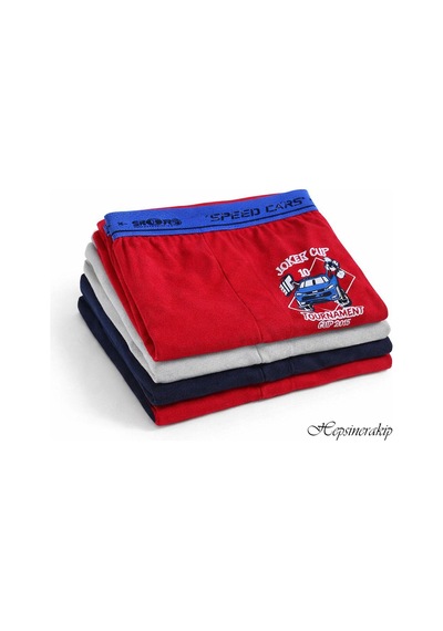 Hepsine Rakip 5li Erkek Çocuk Boxer Renkli Desenli Eğlenceli Rahat Çok Renkli