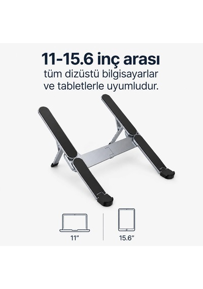 Lexroo Pocket Laptop Stand 6 Açı Ayarlanabilir Ultra Kompakt Ve H