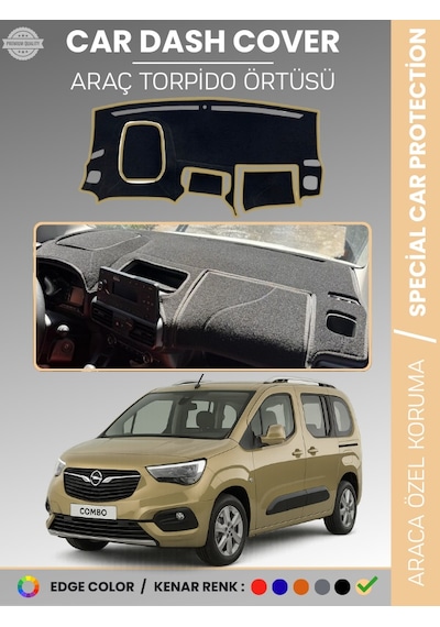 Opel Combo E 2018-2025 Torpido Örtüsü Ön Göğüs Koruma Torpido Koruma Tam Uyum Çatlamayı Önler - 437 Stiloto