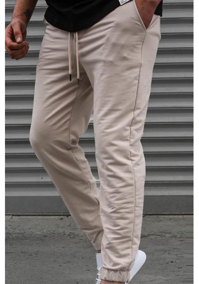 Madmext Bej Basic Paçası Lastikli Erkek Eşofman 5494-bej Bej