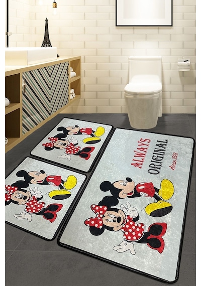 Chilai Home Always 3'lü Set Banyo Halısı Djt Renkli