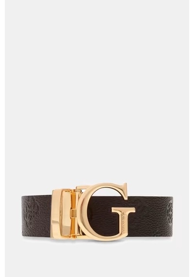 Guess Ella Logo Çift Taraflı Kadın Kemer Bw7861p3430 Kahverengi