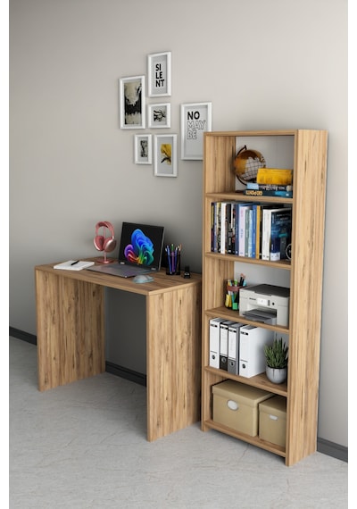Kitaplıklı Çalışma Masası Bilgisayar Masası Raflı Öğrenci Ofis Masası Modern Tasarım Çok Amaçlı Dolaplı Masa Atlantik Çam Kitaplıklı Çalışma Masası Bilgisayar Masası Raflı Öğrenci Ofis Masası Modern Tasarım Çok Amaçlı Dolaplı Masa Atlantik Çam