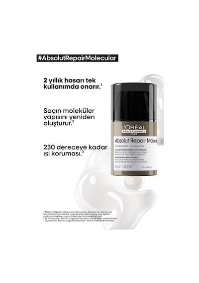 L'Oréal Professionnel Absolut Repair Molecular Leave-ın Durulanmayan Maske 50 Ml