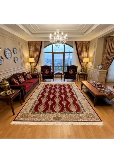Persian 200 X 300 İpek Halı Kırmızı