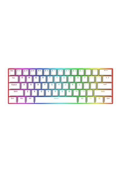 Redragon K630w-rgb Dragonborn Blue Switch%60 Tr Q Beyaz Mekanik Kablolu Gaming Oyuncu Klavye