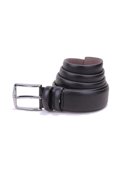 Dagoster 3.5 CM Suni Deri Erkek Kemer Siyah DMK26-303 Siyah