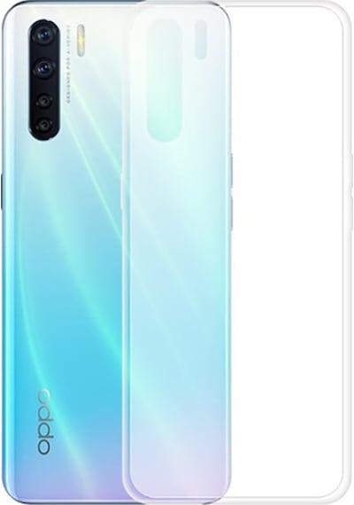 Oppo A91 Kılıf Zore Süper Silikon Kapak Renksiz