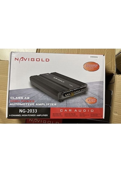 Navigold Ng-2033 4 Kanal Oto Amfi 3000w Maksimum 2 Ohm 4x70w Rms 4 Ohm 4x50w Rms