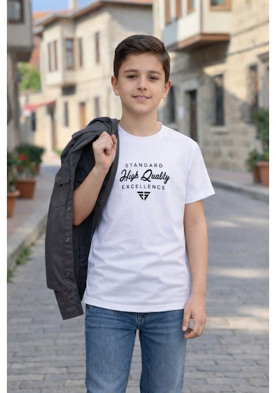 Pina Kids Erkek Çocuk Çıtçıtlı Gömlek Tişört Üst Takım Füme