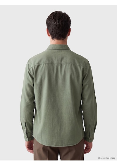 Lcw Eco Haki Regular Fit Erkek Gömlek Ceket
