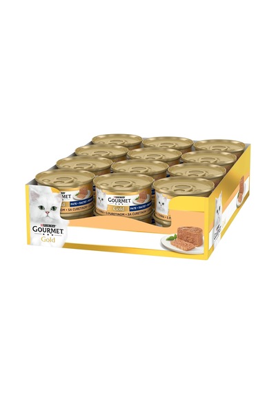 Tr Gold Kıyılmış Hindili Yaş Kedi Maması, Yetişkin, 85 G