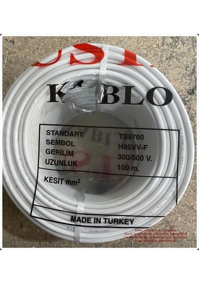 2 X 0,75 Mm Cca 2 Kanal Beyaz Ttr Kablo