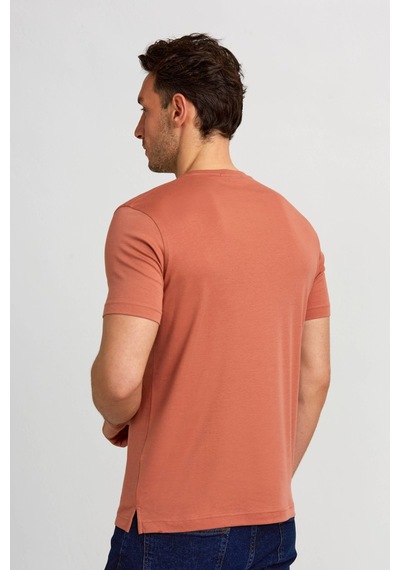 Bisse Erkek O Yaka T-shirt Yeşil Kıremıt Ts24y24104 D26 Kiremit
