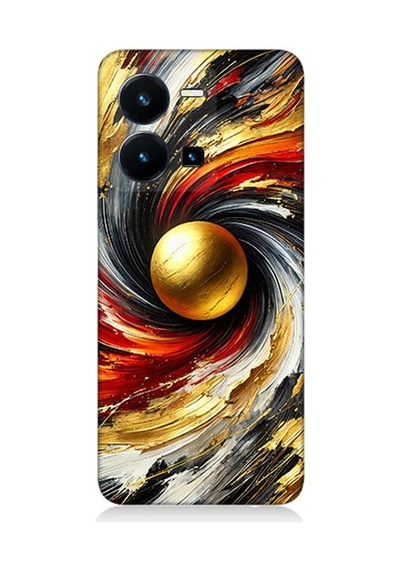 Vivo Y22s Uyumlu Kozmik Sarmal Patlama Enerjisi Desenli Silikon Kılıf Çok Renkli