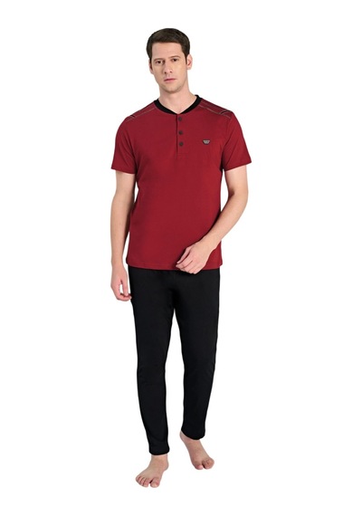 Over Sleep By Poleren Over Sleep 2354 Erkek Süprem Yazlık Takım M-l-xl-2xl Bordo