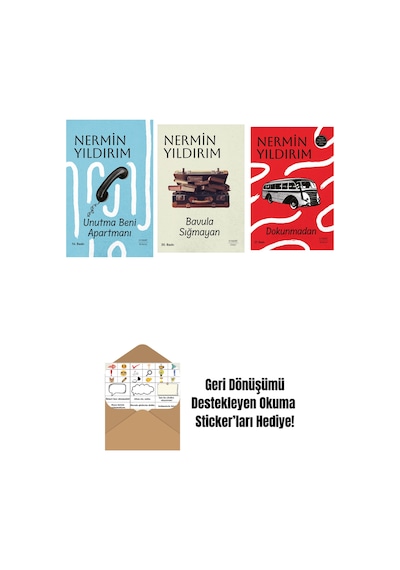 Unutma Beni Apartmanı Ciltli + Bavula Sığmayan + Dokunmadan + Okuma Sticker'ları
