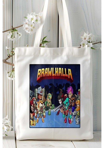 Art Hediye Brawlhalla Oyun Baskılı Omuz Çanta Kişiye Özel Model 4 Çok Renkli