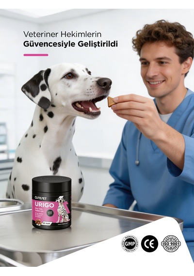 Cutepet Urigo Köpek İdrar Yolu Sağlığı Destekleyici Tablet 60 Adet Üriner Sistem Ve Mesane Destekleyici