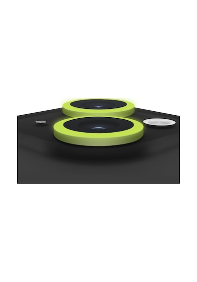 Buff Apple Uyumlu iPhone 14 / 14 Plus Neon Metal Lens Koruyucu Açık Yeşil