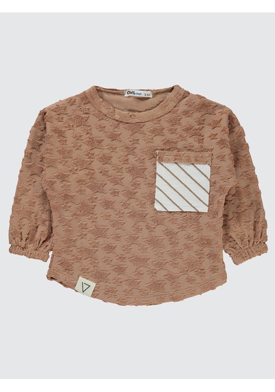 Civil Boys Erkek Çocuk Sweatshirt 2-5 Yaş Sütlü Kahve Sütlü Kahve Kahverengi