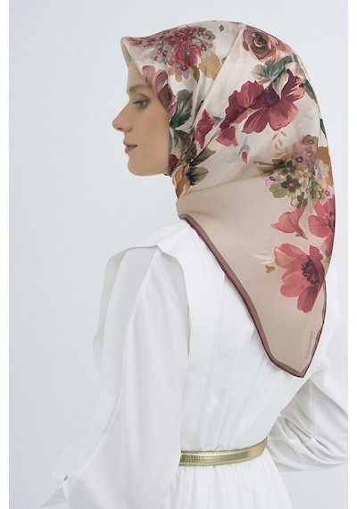 Armine Saf İpek Sura Eşarp-2026 İlkbahar-yaz- 952000d Vizon
