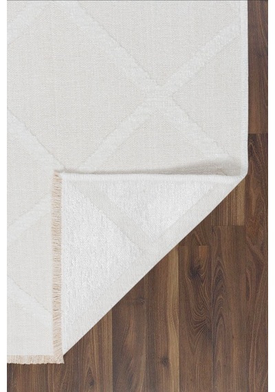 Rodney Vl Yıkanabilir Kaydırmaz Çift Taraf Pamuk Dokuma Beyaz Rix Premium Kalite Kilim Beyaz1