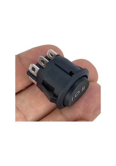 Ic-134-6 Yuvarlak Tekne Tipi Anahtar On-off-on 6p