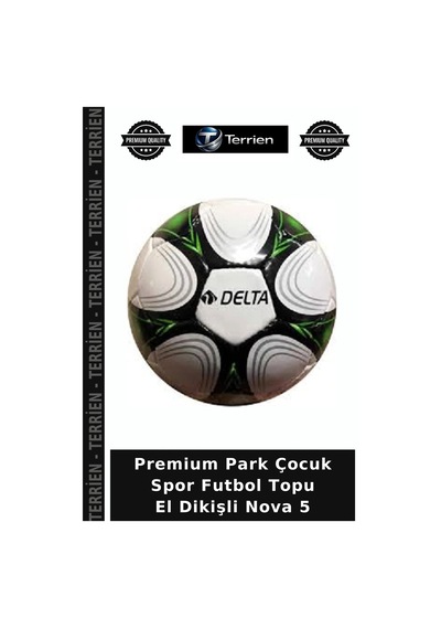 Premium Park Çocuk Spor Futbol Topu El Dikişli Nova 5 Çok Renkli