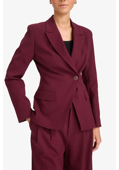 Defacto Fitted Düğmeli Blazer Ceket F7441ax25aubr34 Bordo