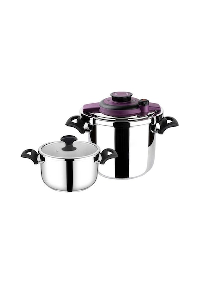 Tantitoni Powercook Mor Düdüklü Tencere Seti 4 7 Lt Gümüş - Mor