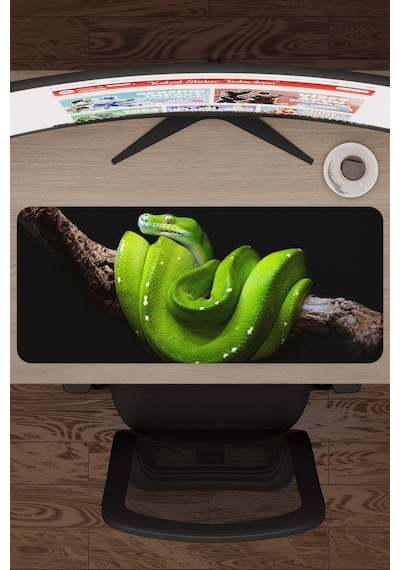 Yılan Kaymaz Dikişli Kauçuk Oyuncu Mousepad V4 - 70x30 Xl Gaming Mouse Pad Fare Altlığı