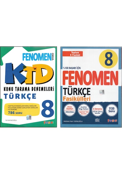 Fenomen 8.sınıf Ktd+türkçe Fasikülleri 2 Kitap