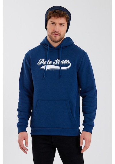 Polostate Erkek 3 İplik Pamuklu İçi Polarlı Baskılı Regular Fit Kapüşonlu Kanguru Cepli İndigo Sweatshirt Indigo Polostate Erkek 3 İplik Pamuklu İçi Polarlı Baskılı Regular Fit Kapüşonlu Kanguru Cepli İndigo Sweatshirt Indigo