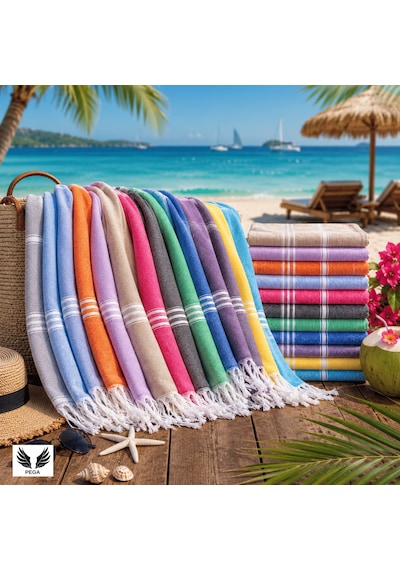 Pega Sultan Peştamal %100 Koton Mor Plaj Havlusu 90 x 170 CM