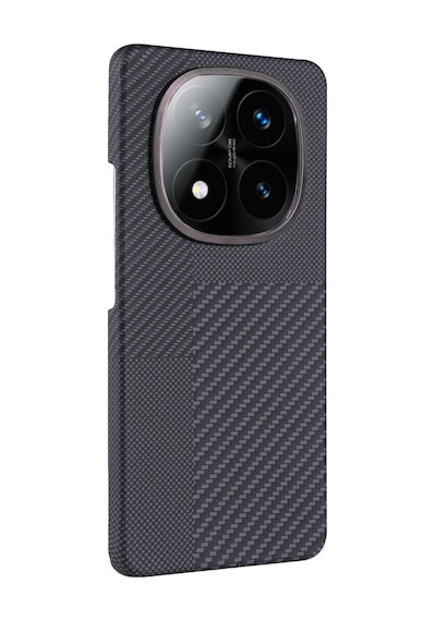 Xiaomi Redmi Note 15 Pro 4g Uyumlu Kılıf Kevlar Desenli M-safe Özellikli Telefon Kılıfı Kapak Siyah