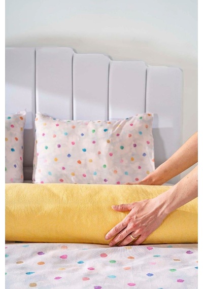 Çift Kişilik Nevresim Takımı Pamuklu Desenli Bonny 200x215 Cm Çok Renkli