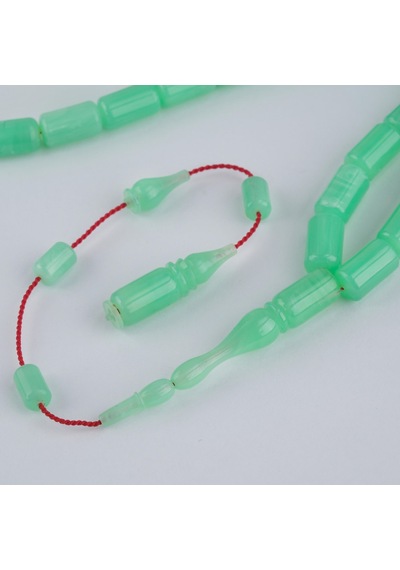 Kadim Katalin Eski Obje Amerikan Mahjong Istaka Kapsül Kesim 6.5x11.5mm Tesbih -turkuaz Yeşil