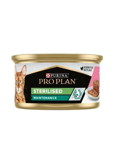 Sterilised Somonlu Kısırlaştırılmış Kedi Konservesi 85 Gr