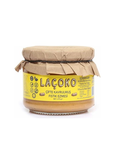 Laçoko Glutensiz Vegan Çifte Kavrulmuş Fıstık Ezmesi 275 G